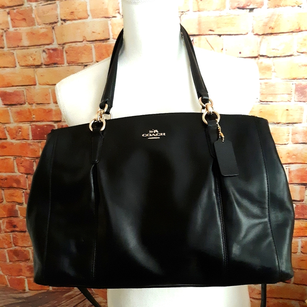 Coach leather shoulder crossbody bag